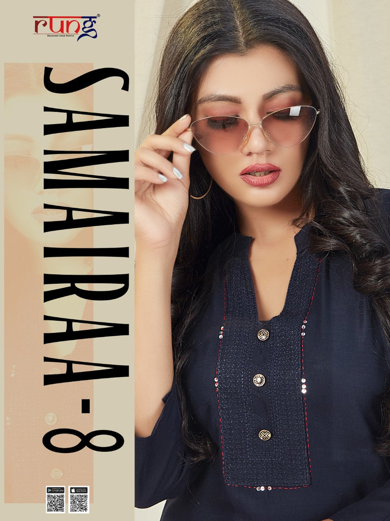 Rung Samairaa Vol 8 Rayon Causal Wear kurti