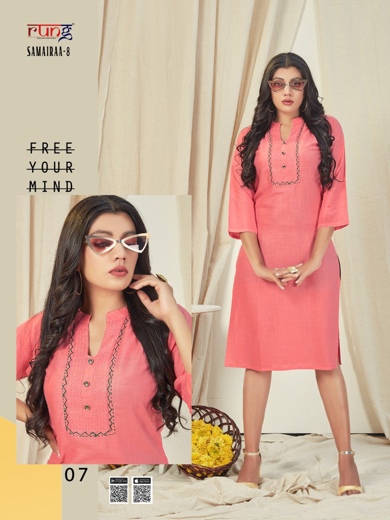 Rung Samairaa Vol 8 Rayon Causal Wear kurti