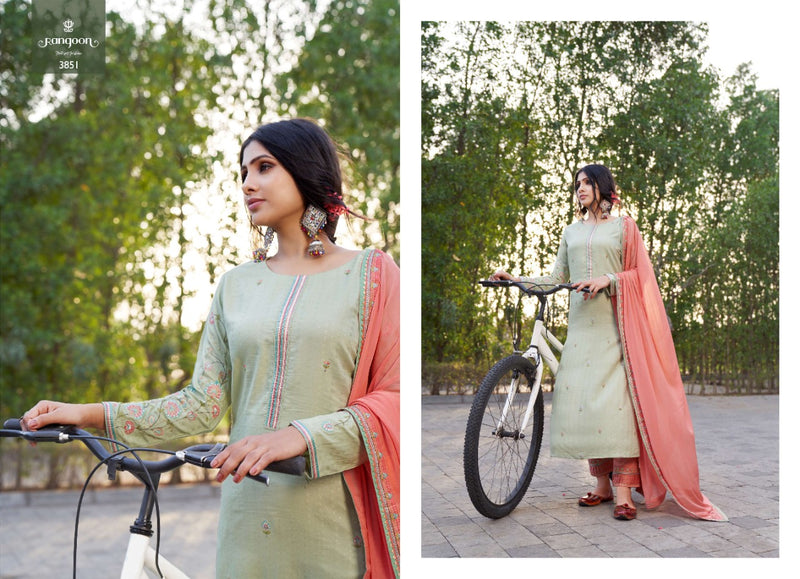 Rangoon Samantha Silk With Heavy Embroidery Work stylish Designer Festive Wear Casual Look Kurti