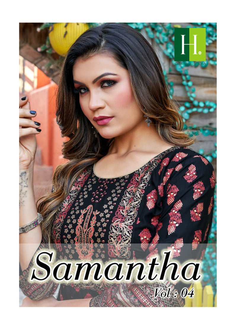 Hirwa Samantha Vol 4 Heavy Rayon Casual Wear Kurti