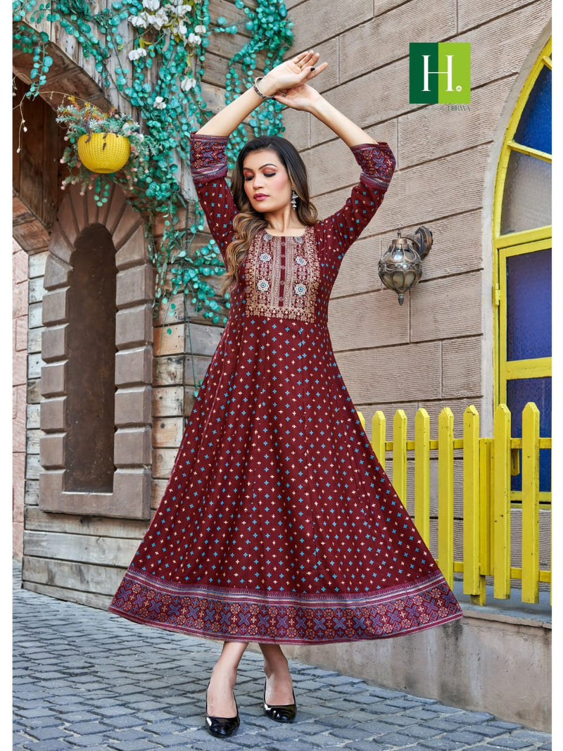Hirwa Samantha Vol 4 Heavy Rayon Casual Wear Kurti