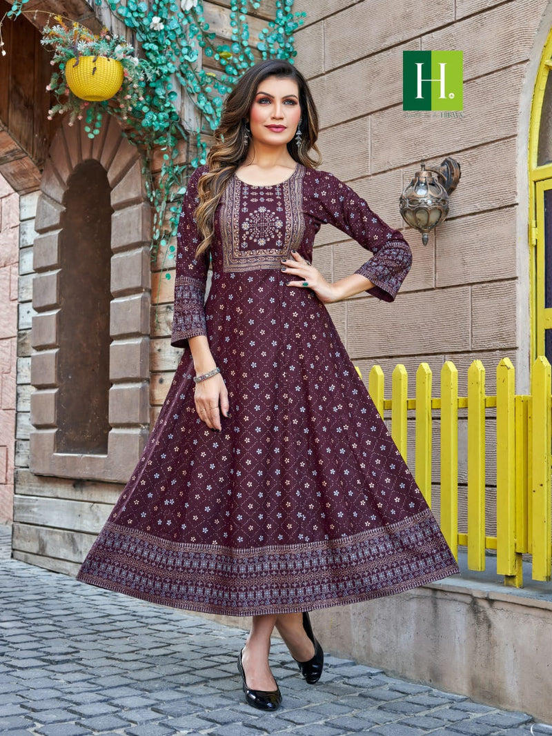 Hirwa Samantha Vol 4 Heavy Rayon Casual Wear Kurti