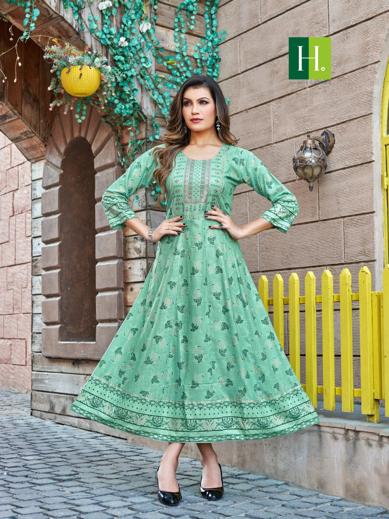 Hirwa Samantha Vol 4 Heavy Rayon Casual Wear Kurti