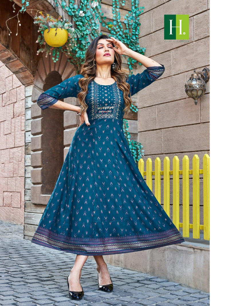 Hirwa Samantha Vol 4 Heavy Rayon Casual Wear Kurti