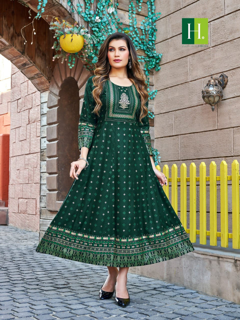 Hirwa Samantha Vol 4 Heavy Rayon Casual Wear Kurti