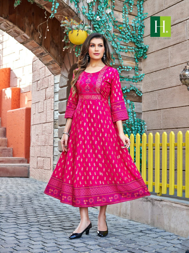 Hirwa Samantha Vol 4 Heavy Rayon Casual Wear Kurti