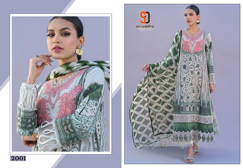 Shraddha Designer Sana Safina Muzline Spring Vol 2 Lawn Cotton Pakistani Style Party Wear Salwar Kameez