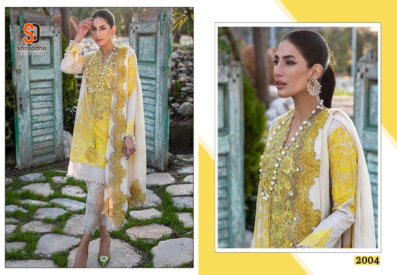 Shraddha Designer Sana Safina Muzline Spring Vol 2 Lawn Cotton Pakistani Style Party Wear Salwar Kameez