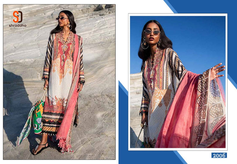 Shraddha Designer Sana Safina Muzline Spring Vol 2 Lawn Cotton Pakistani Style Party Wear Salwar Kameez