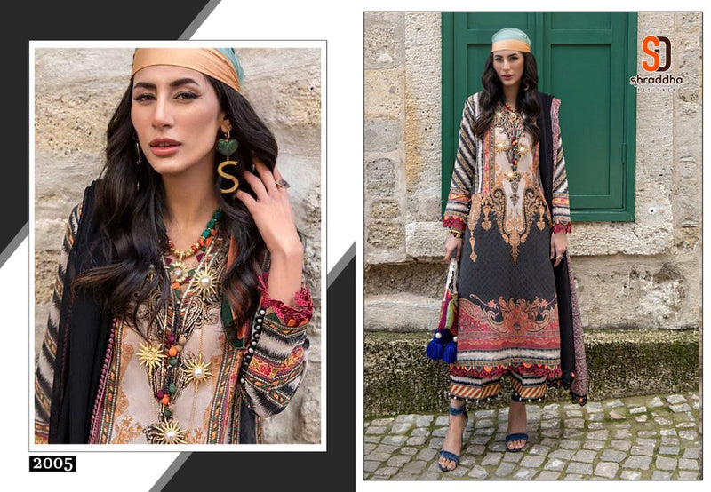 Shraddha Designer Sana Safina Muzline Spring Vol 2 Lawn Cotton Pakistani Style Party Wear Salwar Kameez