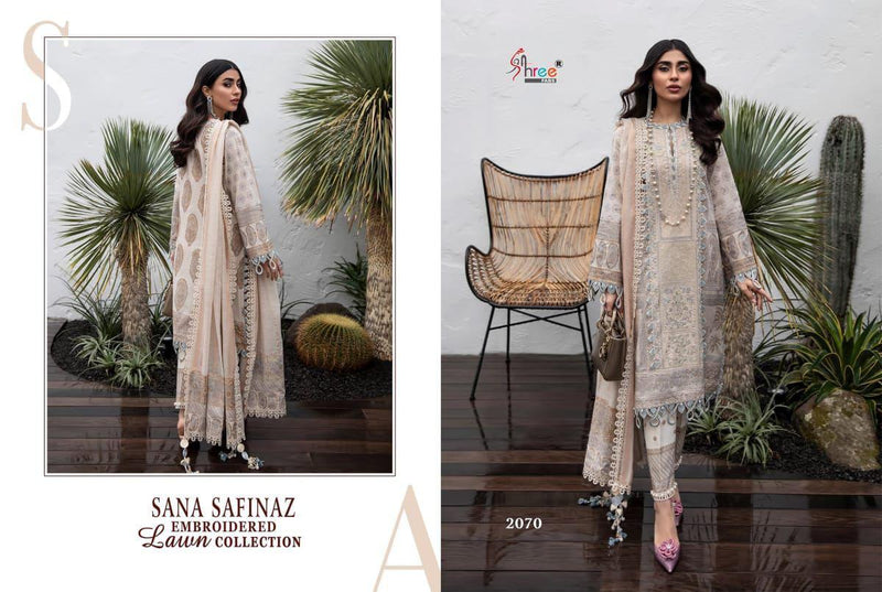 Shree Fabs Sana Safinaz Embroidered Lawn Cotton Embroidered Pakistani Style Salwar Kameez