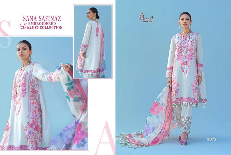 Shree Fabs Sana Safinaz Embroidered Lawn Cotton Embroidered Pakistani Style Salwar Kameez