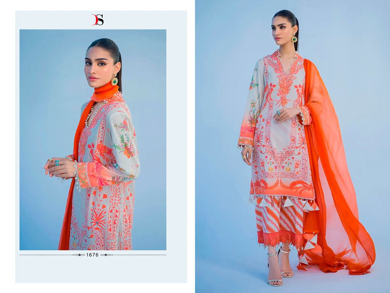 Deepsy Suits Sana Safinaz Muzlin 22 Vol 3 Cotton Embroidered Pakistani Style Festive Wear Salwar Suits