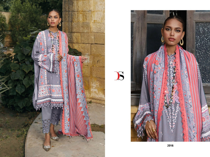 Deepsy Suit Sana Safinaz Muzlin 23 Pure Cotton With Fancy Work Stylish Designer Salwar Kameez