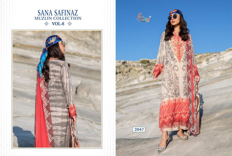 Shree Fabs Sana Safinaz Muzlin Collection Vol 8 Pakistani Style Cotton Salwar Suits