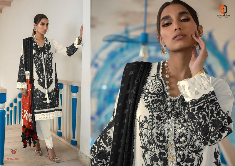 Shraddha Designer Sana Safinaz Vol 3 Lawn Cotton Embroidered Pakistani Style Party Wear Salwar Suits