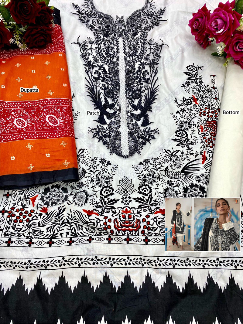 Shraddha Designer Sana Safinaz Vol 3 Lawn Cotton Embroidered Pakistani Style Party Wear Salwar Suits