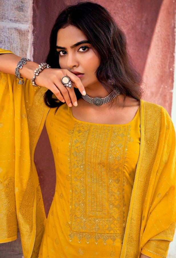 Rangoon Sanaya Dola Silk Designer Party Wear Ready Made Salwar Kameez With Beautiful Embroidery