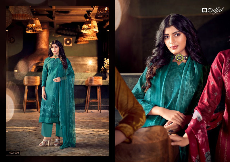 Zulfat Designer Suits Sandhya Cotton With Fancy Prints Festive Wear Salwar Suits