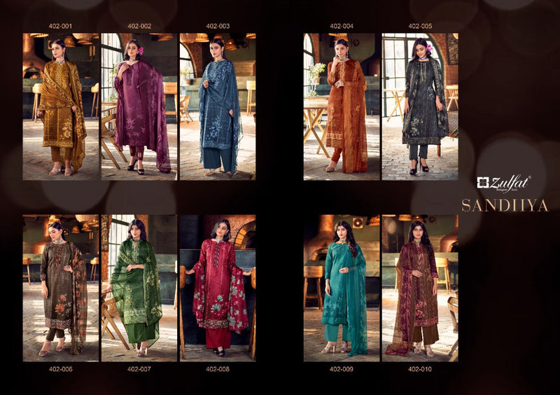 Zulfat Designer Suits Sandhya Cotton With Fancy Prints Festive Wear Salwar Suits