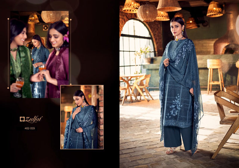 Zulfat Designer Suits Sandhya Cotton With Fancy Prints Festive Wear Salwar Suits