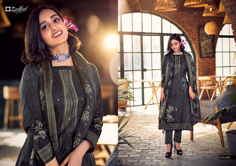 Zulfat Designer Suits Sandhya Cotton With Fancy Prints Festive Wear Salwar Suits