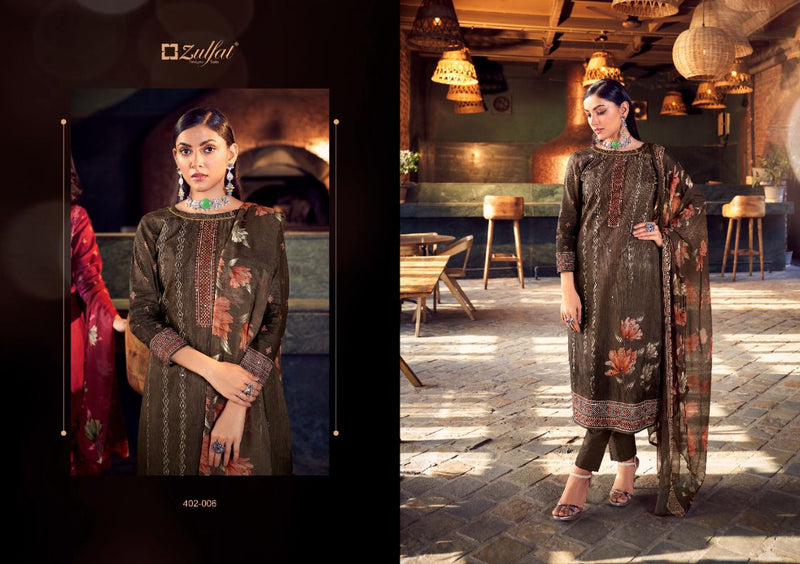 Zulfat Designer Suits Sandhya Cotton With Fancy Prints Festive Wear Salwar Suits