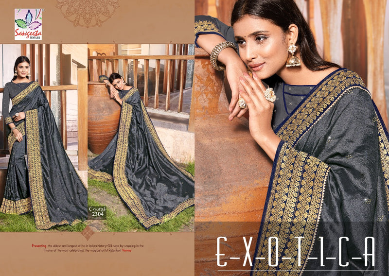 Sangeeta Textiles Exotica Satin Georgete Designer Wear Saree