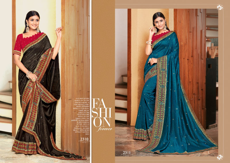 Sangeeta Textiles Exotica Satin Georgete Designer Wear Saree