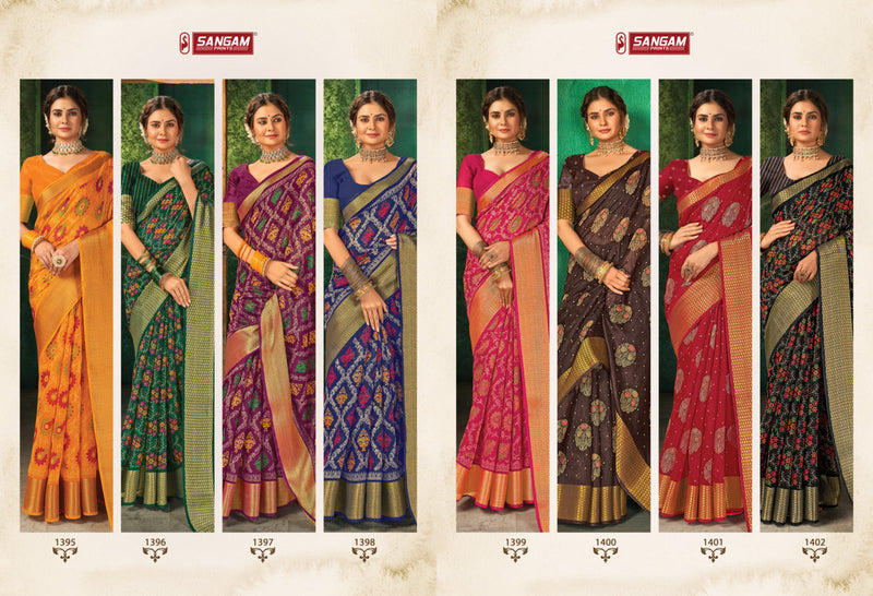Sangam Prints Sangini Cotton Printed Party Wear Sarees