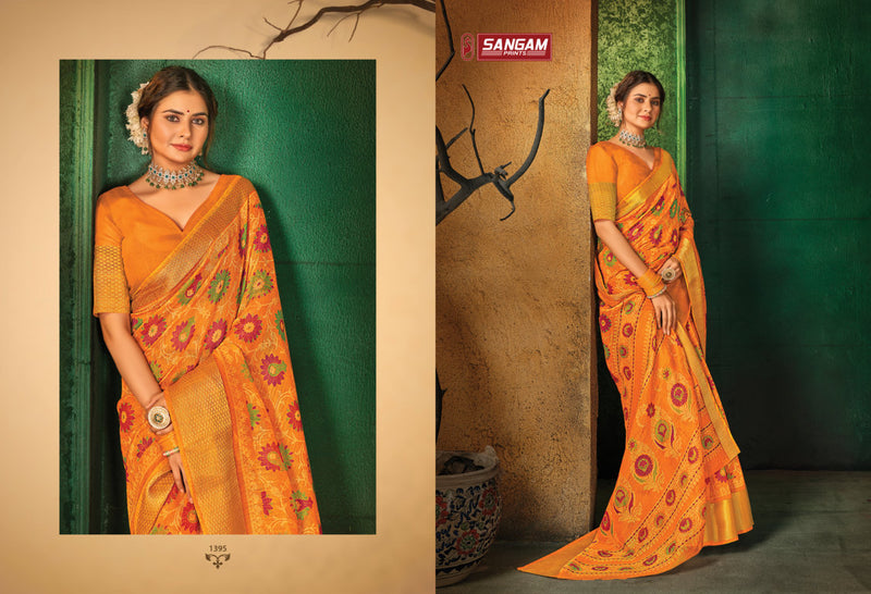 Sangam Prints Sangini Cotton Printed Party Wear Sarees