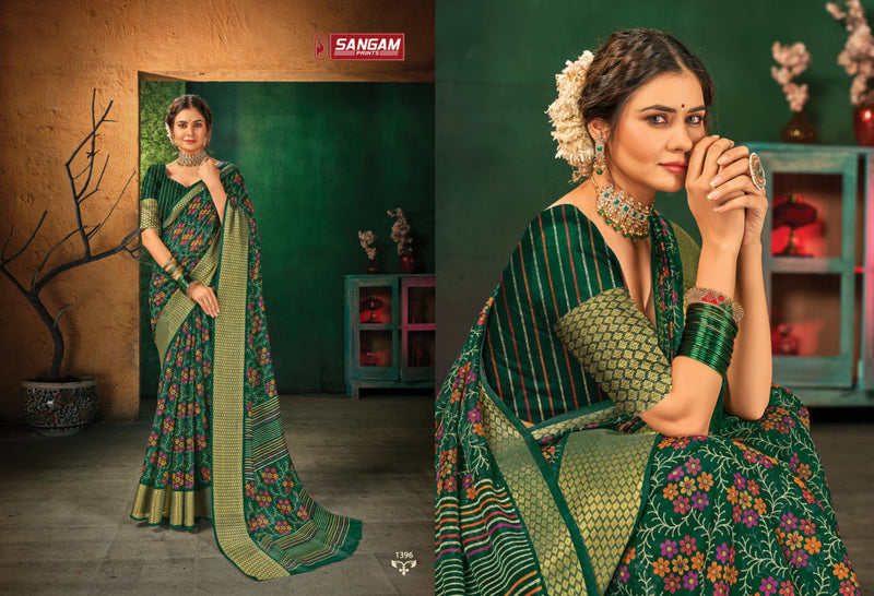 Sangam Prints Sangini Cotton Printed Party Wear Sarees