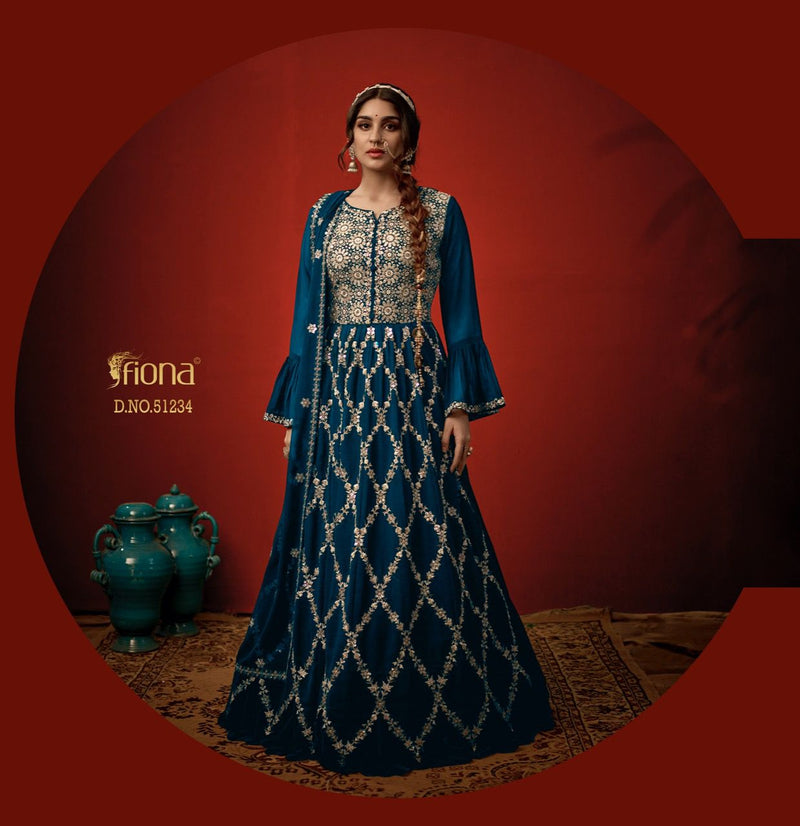 Fiona Sangini Georgette With Heavy Elegant Work Stylish Designer Fancy Long Gown