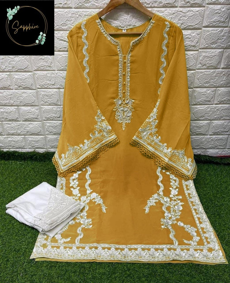 MF Sapphire Vol 1 Fox Georgette Pakistani Style Designer Kurtis With Bottom