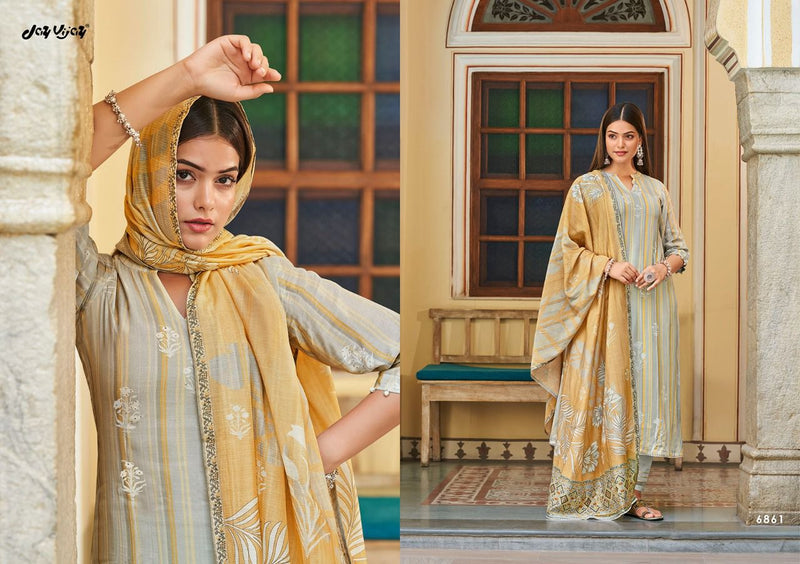 Jay Vijay Sarana Pure Moga Silk Digital Print With Handwork Designer Party Wear Salwar Kameez