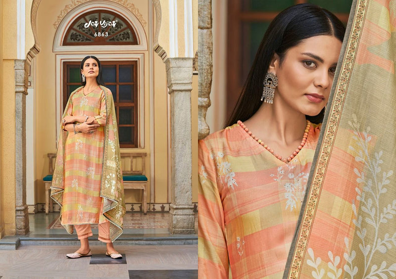 Jay Vijay Sarana Pure Moga Silk Digital Print With Handwork Designer Party Wear Salwar Kameez