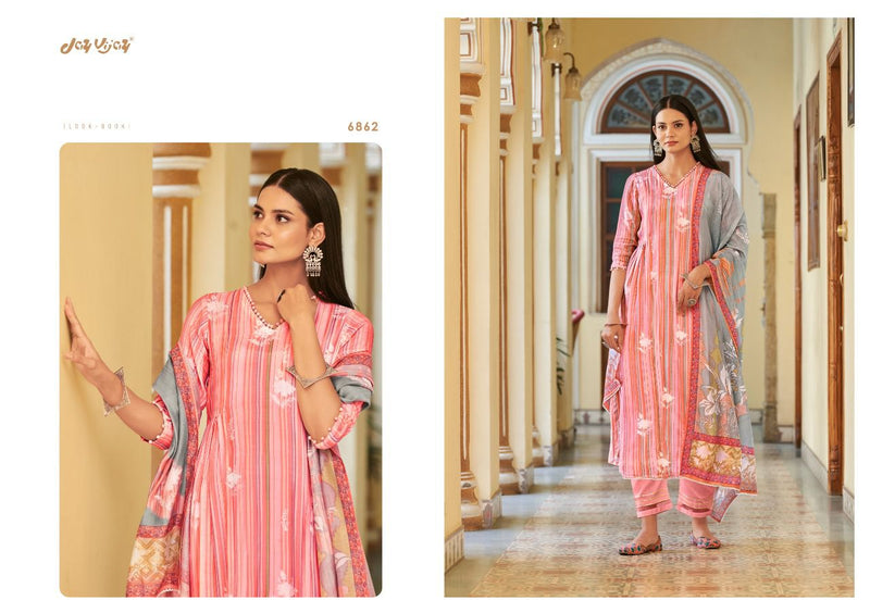 Jay Vijay Sarana Pure Moga Silk Digital Print With Handwork Designer Party Wear Salwar Kameez