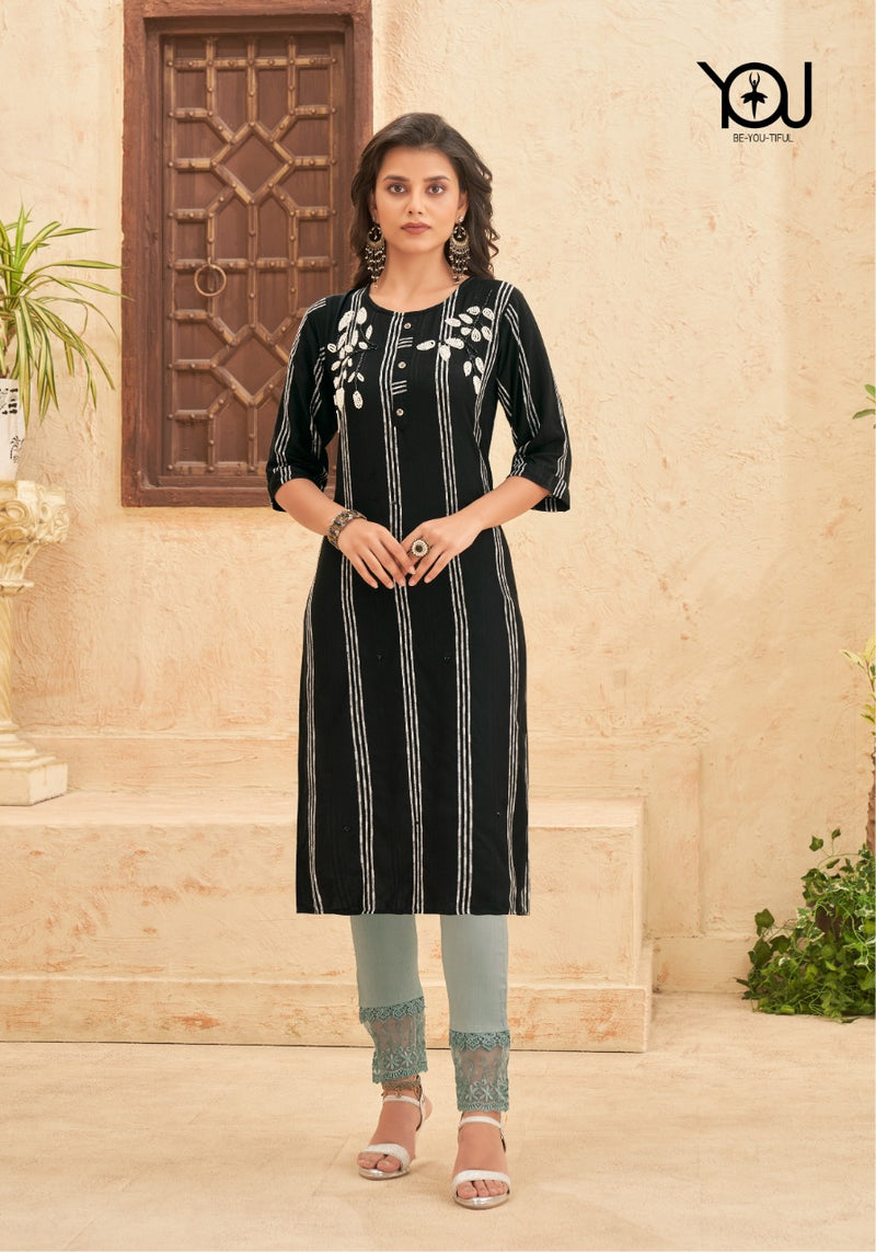 Wanna Sargam Vol 3 Rayon Stripes Fancy Festive Wear Kurtis With Bottom