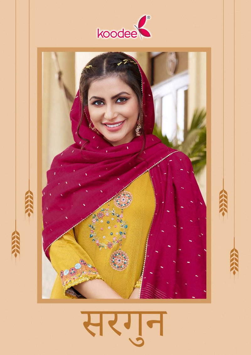 Koodee Fashion Sargun Vol 1 Viscose With Heavy Embroidery Work Beautiful Kurti