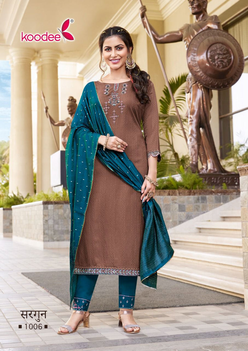 Koodee Fashion Sargun Vol 1 Viscose With Heavy Embroidery Work Beautiful Kurti