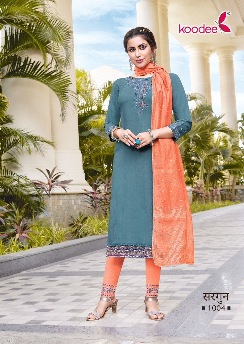 Koodee Fashion Sargun Vol 1 Viscose With Heavy Embroidery Work Beautiful Kurti