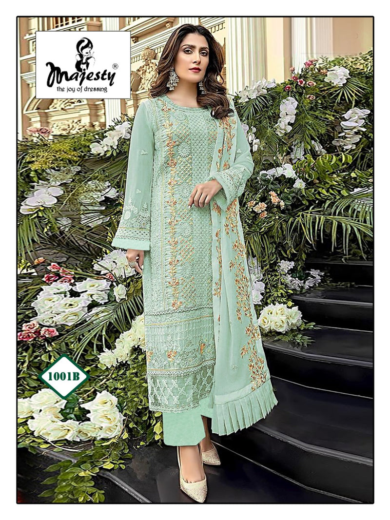Majesty Satrangi Luxury Lawn Collection Vol 2 Cotton Heavy Embroidered Pakistani Style Party Wear Salwar Kameez
