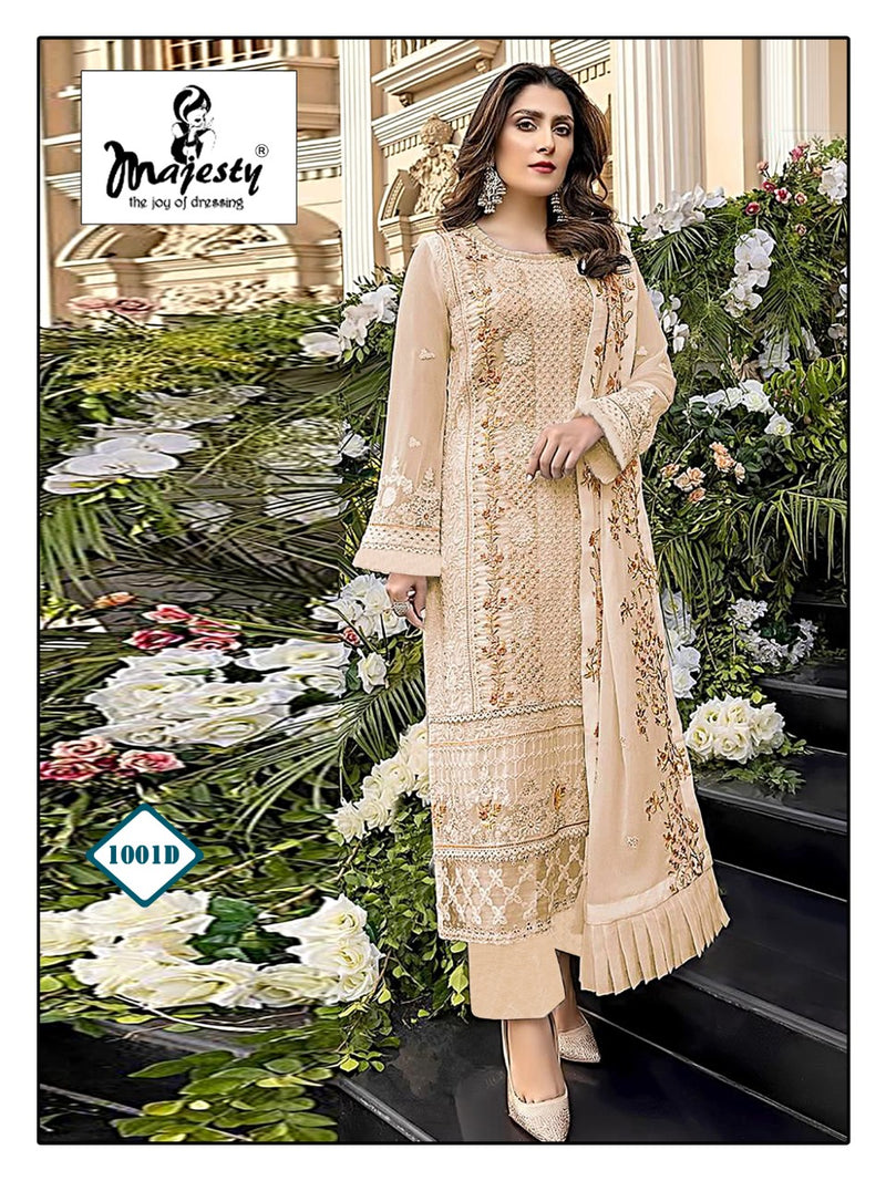 Majesty Satrangi Luxury Lawn Collection Vol 2 Cotton Heavy Embroidered Pakistani Style Party Wear Salwar Kameez