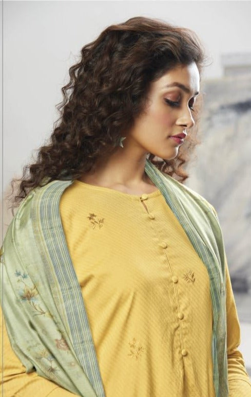 Ganga Sava Mirari Linen Cotton Embroidered Party Wear Salwar Kameez