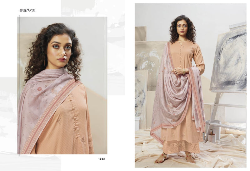 Ganga Sava Mirari Linen Cotton Embroidered Party Wear Salwar Kameez