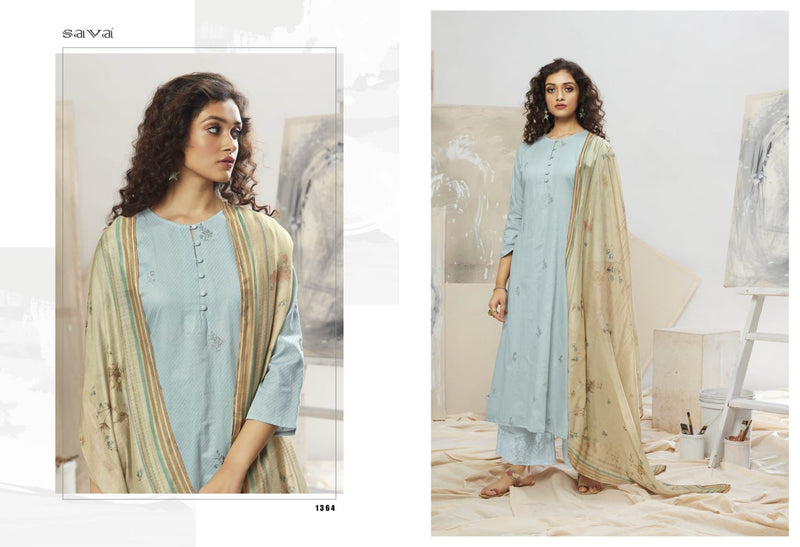 Ganga Sava Mirari Linen Cotton Embroidered Party Wear Salwar Kameez