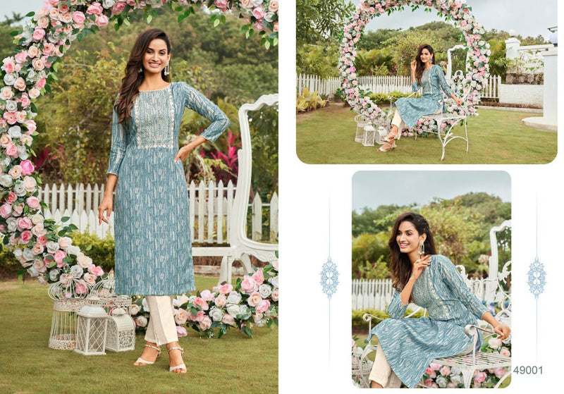 Kapil Trends Sawariya Silk With Heavy Fancy Work Stylish Designer Casual Wear Attractive Look Fancy Kurti