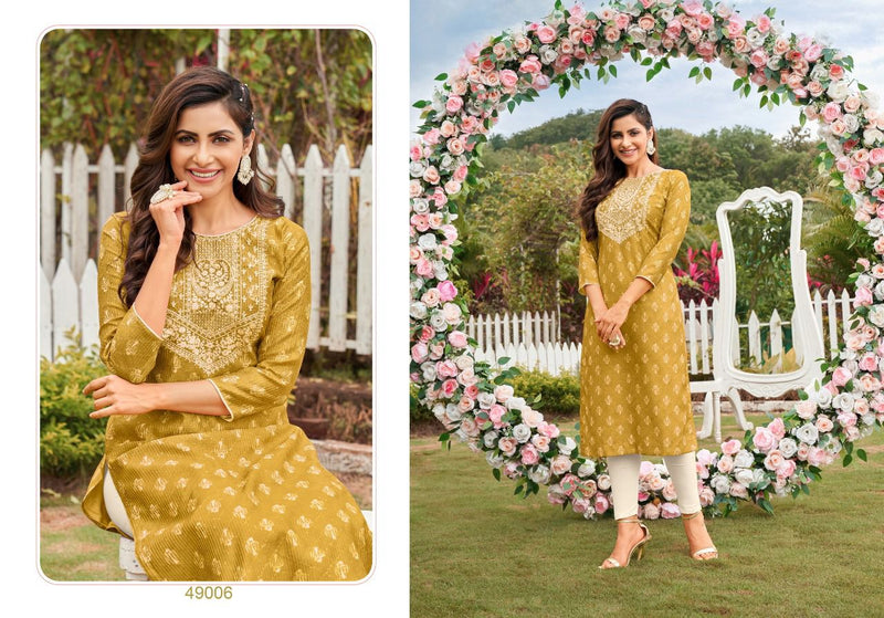 Kapil Trends Sawariya Silk With Heavy Fancy Work Stylish Designer Casual Wear Attractive Look Fancy Kurti