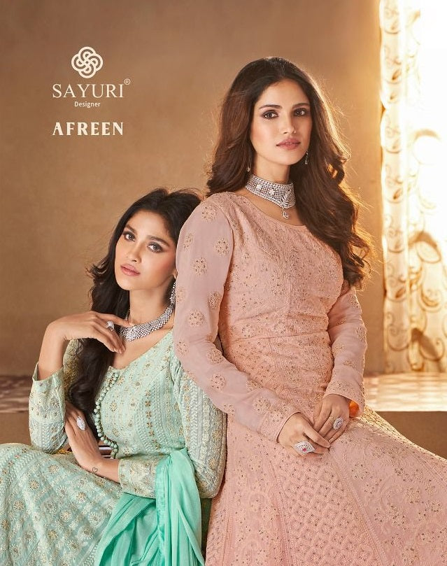 Sayuri Designer Afreen Real Georgette Wedding Wear Beautiful Collections Of Salwar Suits