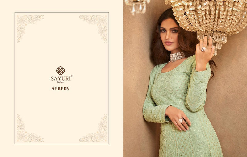 Sayuri Designer Afreen Real Georgette Wedding Wear Beautiful Collections Of Salwar Suits